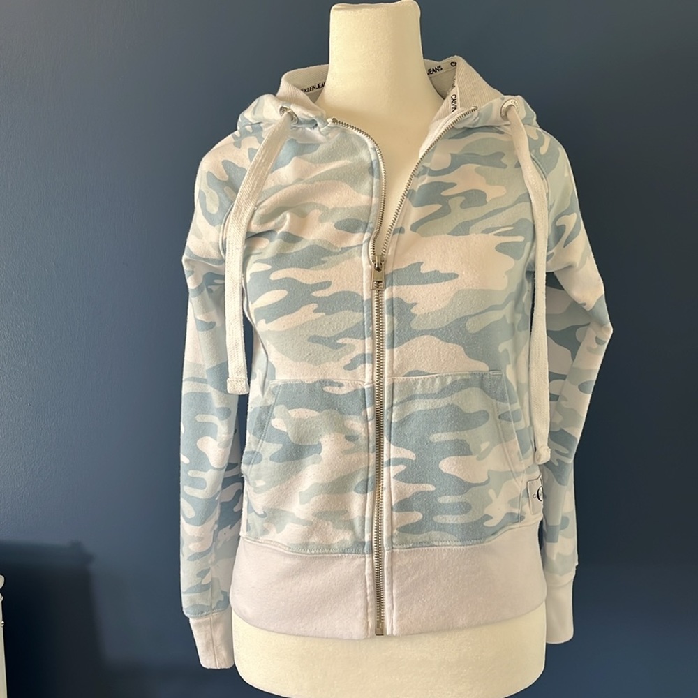 Calvin Klein Zip Front Camo Hoodie